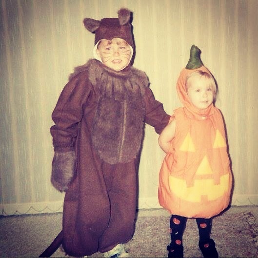 This is a photograph of Bob as a child dressed as a lion for Halloween.
