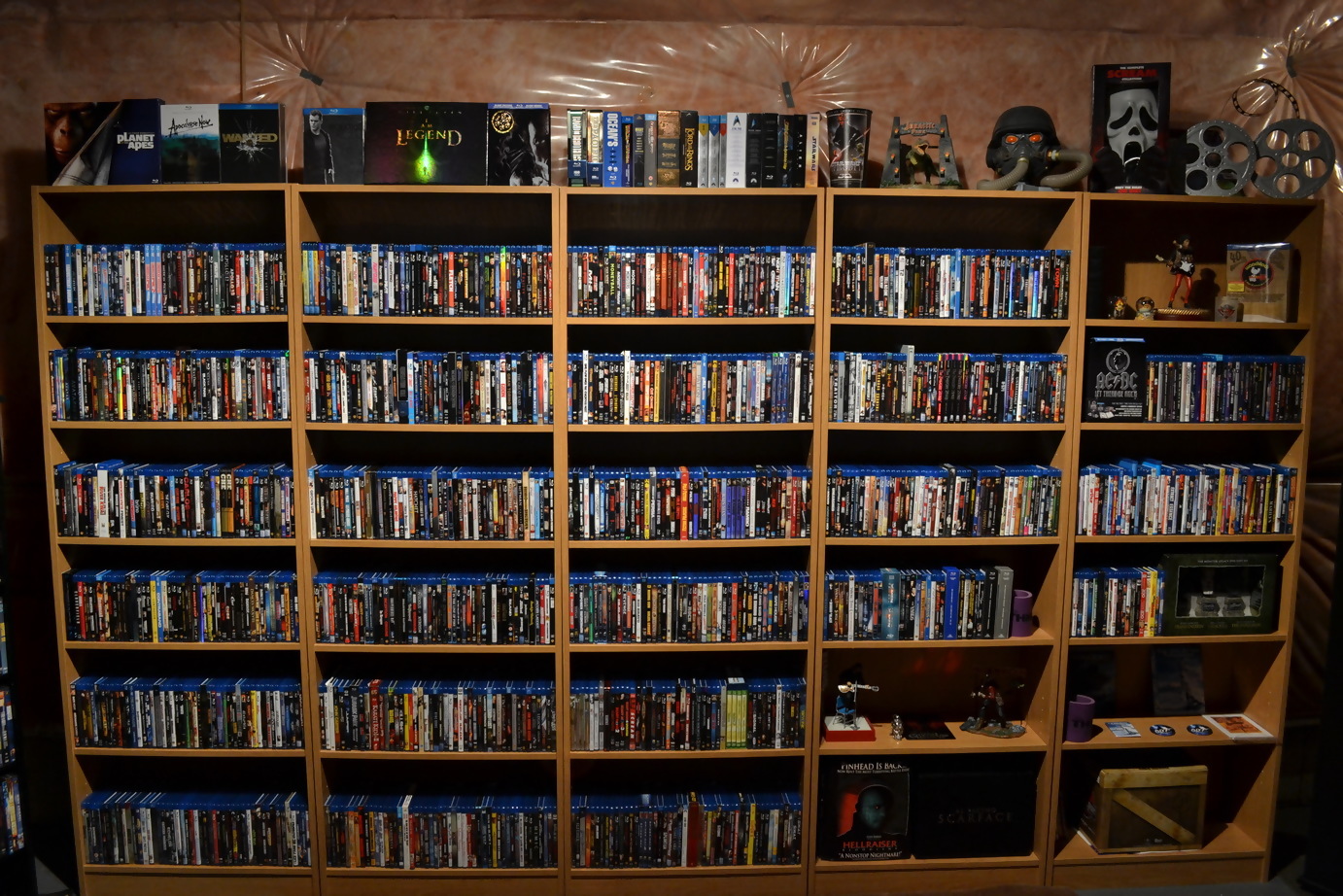 This is a photo of a blu ray collection.