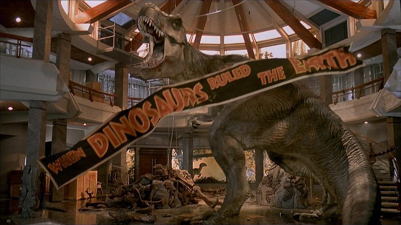 This is a still image from the film Jurassic Park.