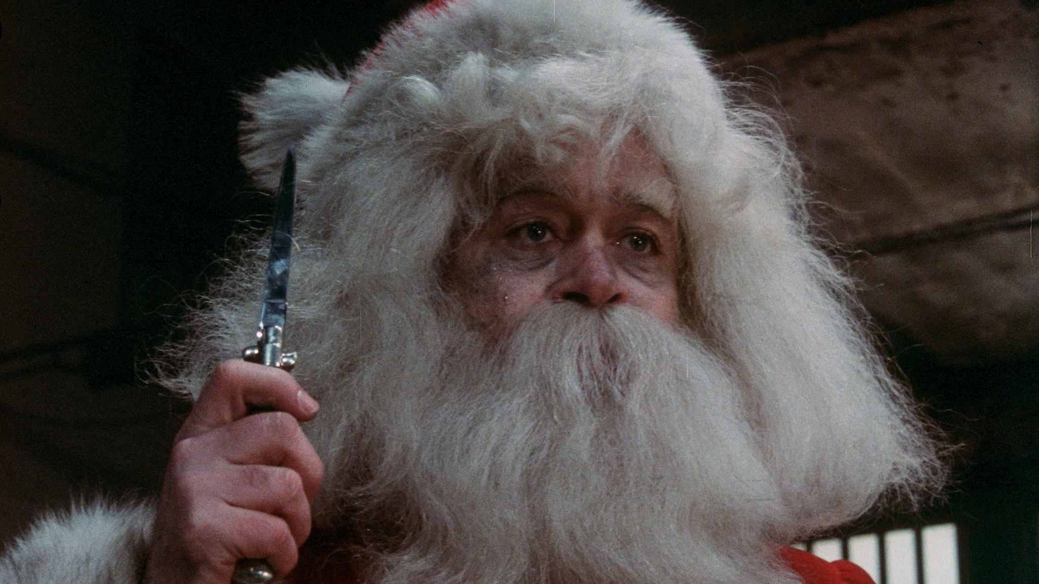 This is a still image from the film, Christmas Evil.